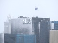 круизная компания MSC в Генуе, занесена снегом ))